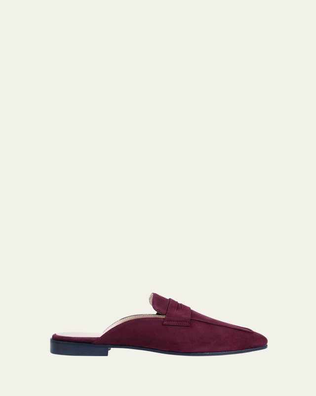 Riviera Suede Loafer Mules